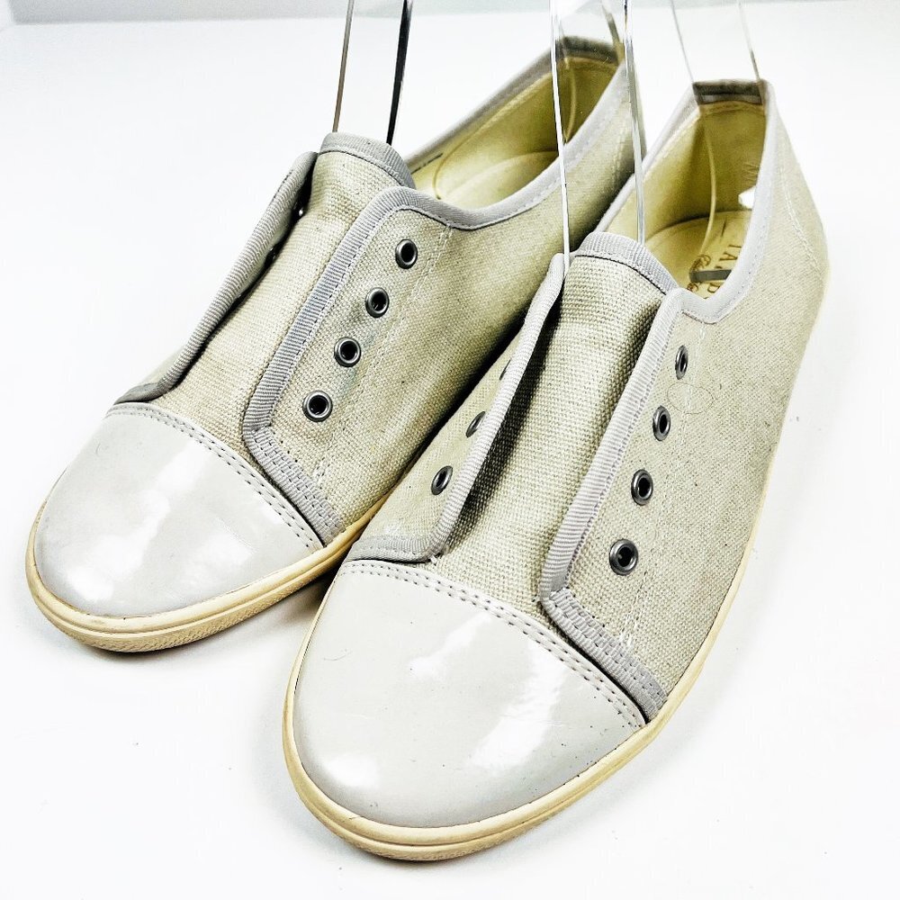 2/$20 Talbots Khaki Slip on Sneakers 7.5